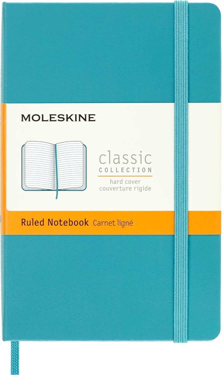 Moleskine Pocket Reef Blue Hardcover Ruled Notebook