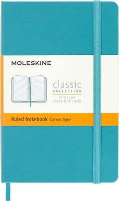 Moleskine Pocket Reef Blue Hardcover Ruled Notebook