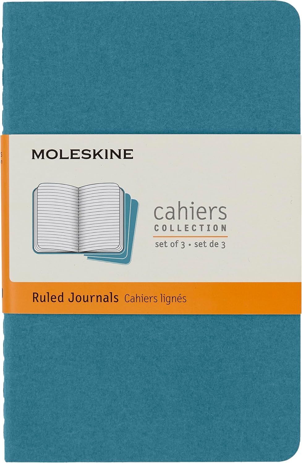 Moleskine Pocket Cahiers Brisk Blue Set of 3 Ruled Journals