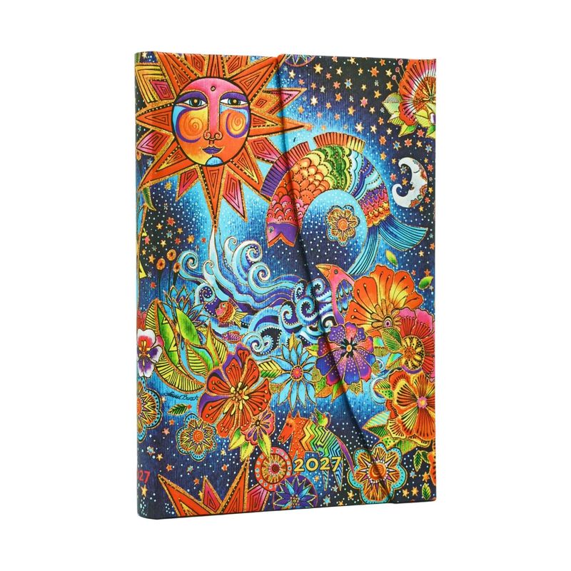 Paperblanks Mini 2027 Week to View Hard Cover Diary - Celestial Magic