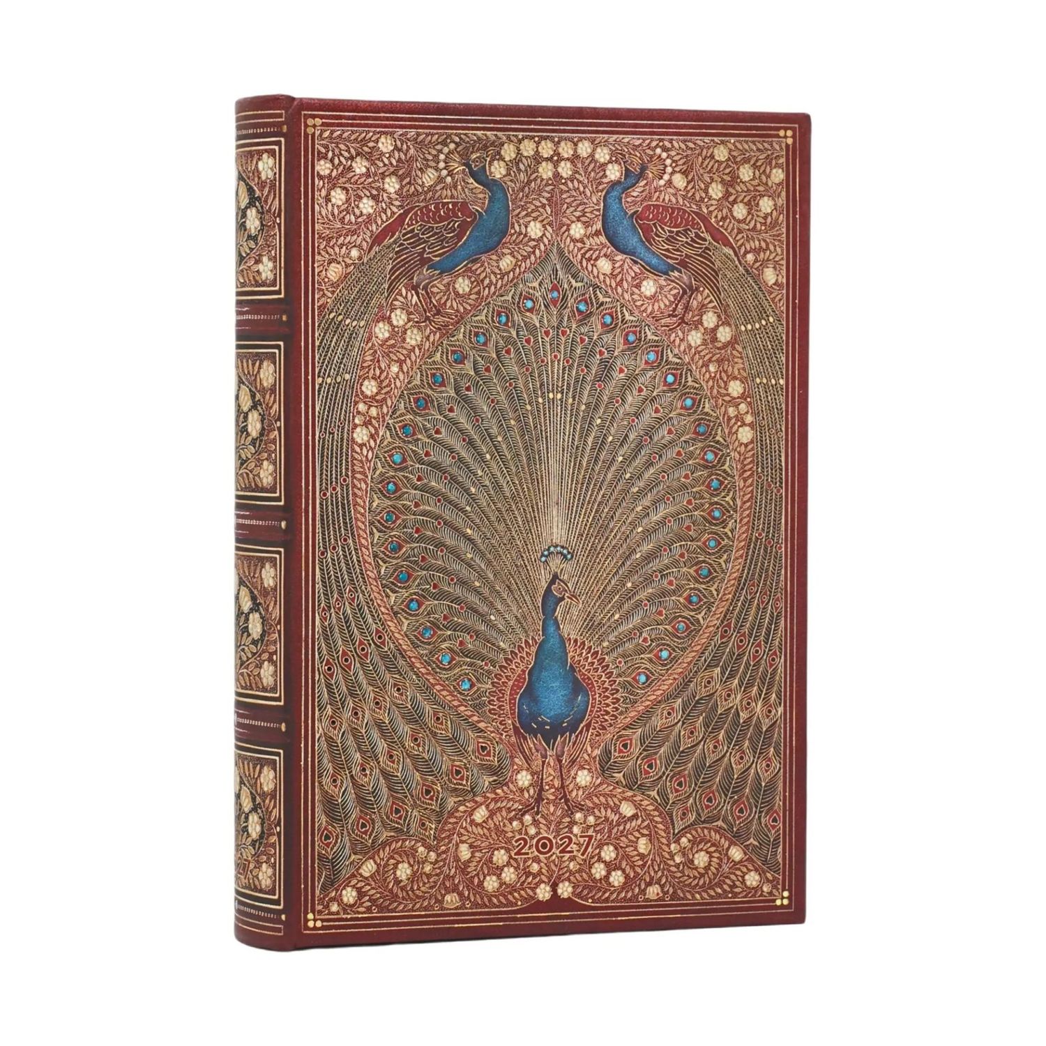 Paperblanks Mini 2027 Day to View Hard Cover Diary - Hafiz's Peacocks