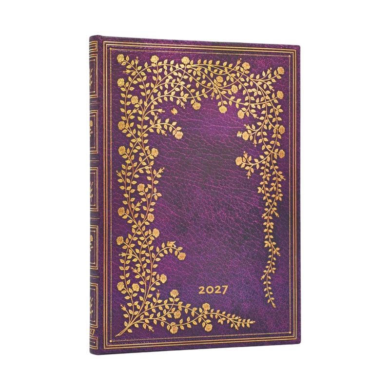 Paperblanks Midi 2027 Week to View Hard Cover Diary - New York Rose