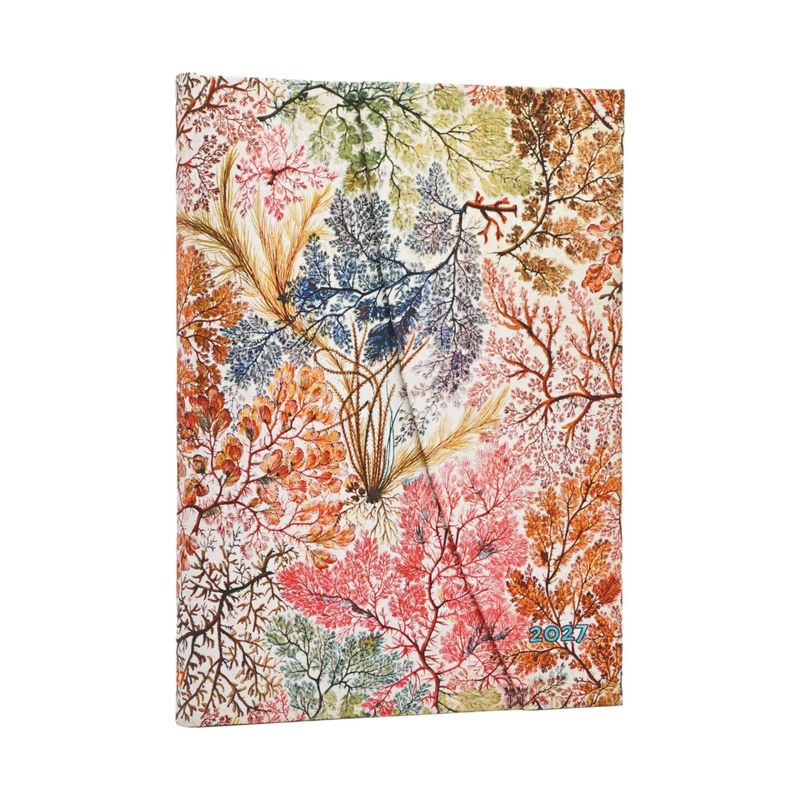 Paperblanks Midi 2027 Week to View Hard Cover Diary - Anemone