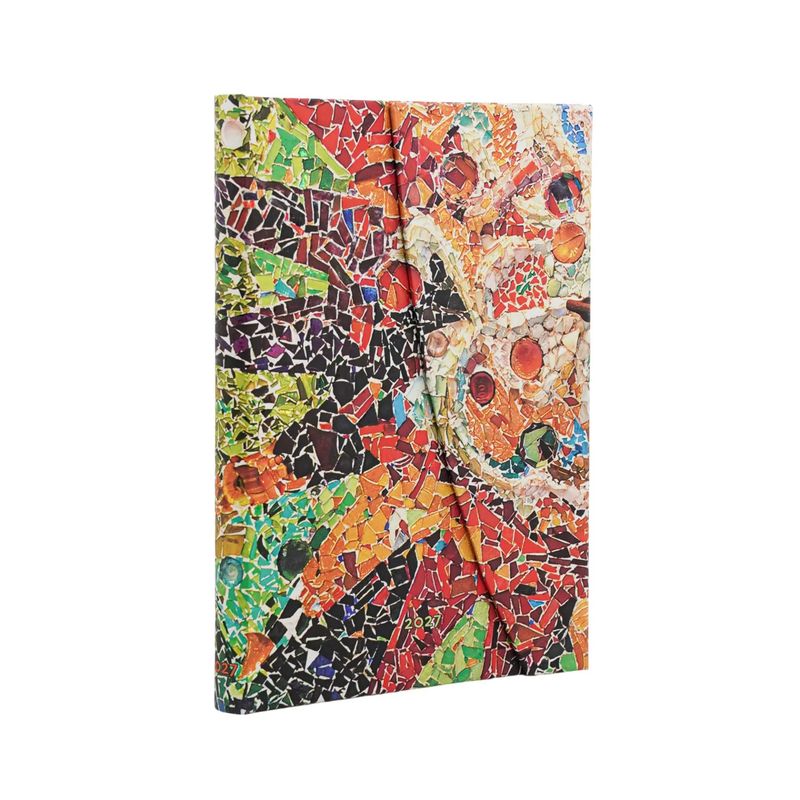 Paperblanks Midi 2027 Week to View Hard Cover Diary - Gaudi's Sun