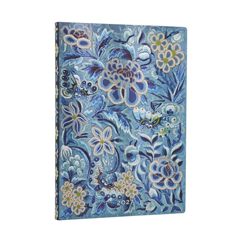 Paperblanks Midi 2027 Week to View Soft Cover Diary - Blue Willow