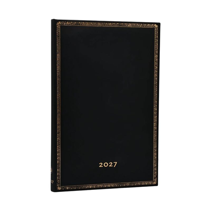 Paperblanks Maxi 2027 Week to View Hard Cover Diary - Black Edition