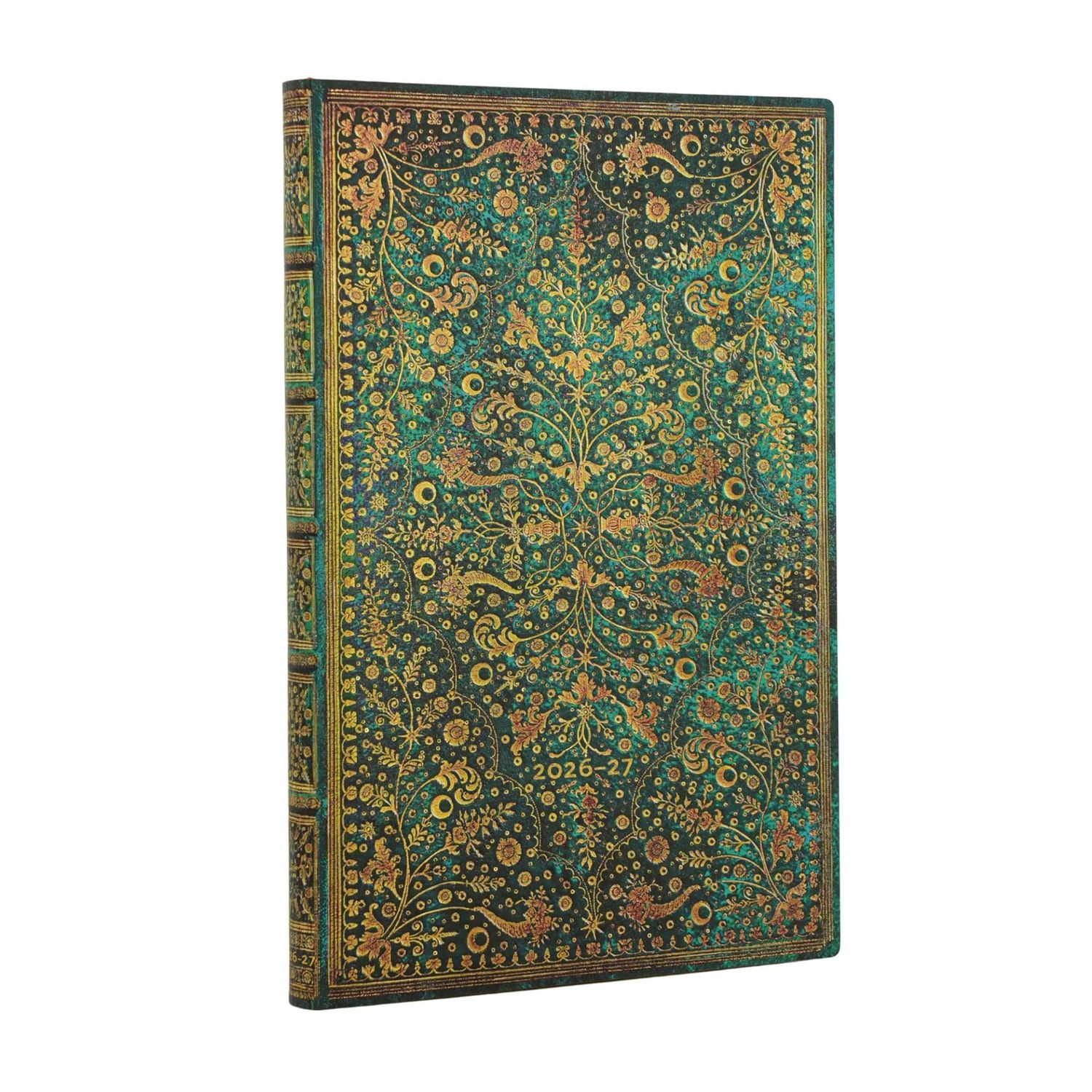 Paperblanks Maxi 18-Month Diary 2026-2027, Week to View Soft Cover Diary - Emerald Flower Paperblanks Maxi 18-Month Diary 2026-2027, Week to View Soft Cover Diary - Emerald Flower