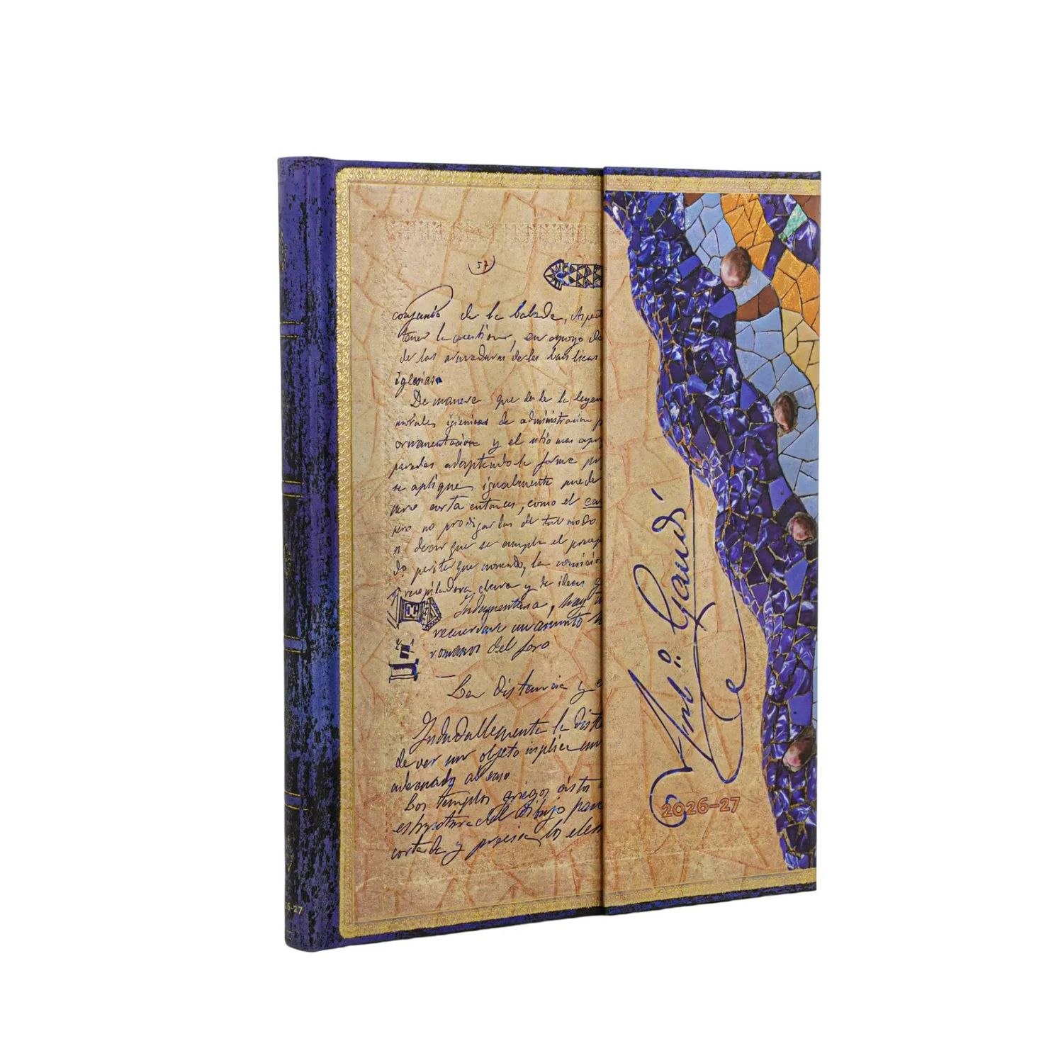 Paperblanks Ultra 18-Month Diary 2026-2027, Week to View Hard Cover - Gaudi, The Manuscript of Reus Paperblanks Ultra 18-Month Diary 2026-2027, Week to View Hard Cover - Gaudi, The Manuscript of Reus