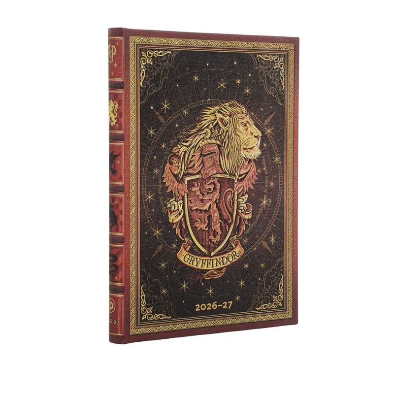 Paperblanks Midi 18-Month Diary 2026-2027, Week to View Hard Cover - Gryffindor Diary, Harry Potter