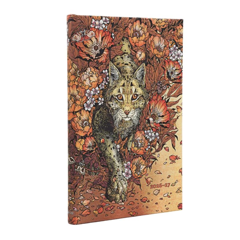 Paperblanks Maxi 18-Month Diary 2026-2027, Week to View Hard Cover Diary - Lynx Rising