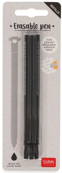 Legami Erasable Pen refills - Black Legami Erasable Pen refills - Black