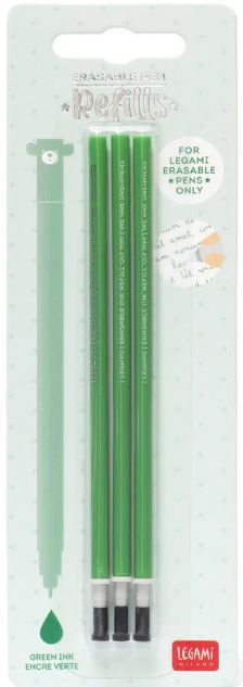 Legami Erasable Pen refills - Green