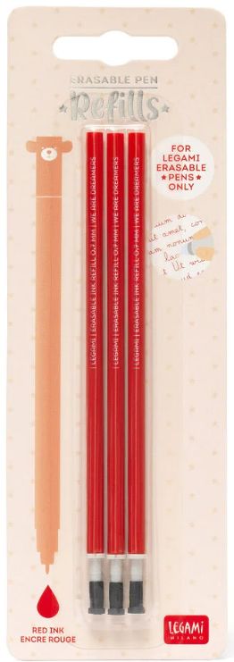 Legami Erasable Pen refills - Red Legami Erasable Pen refills - Red