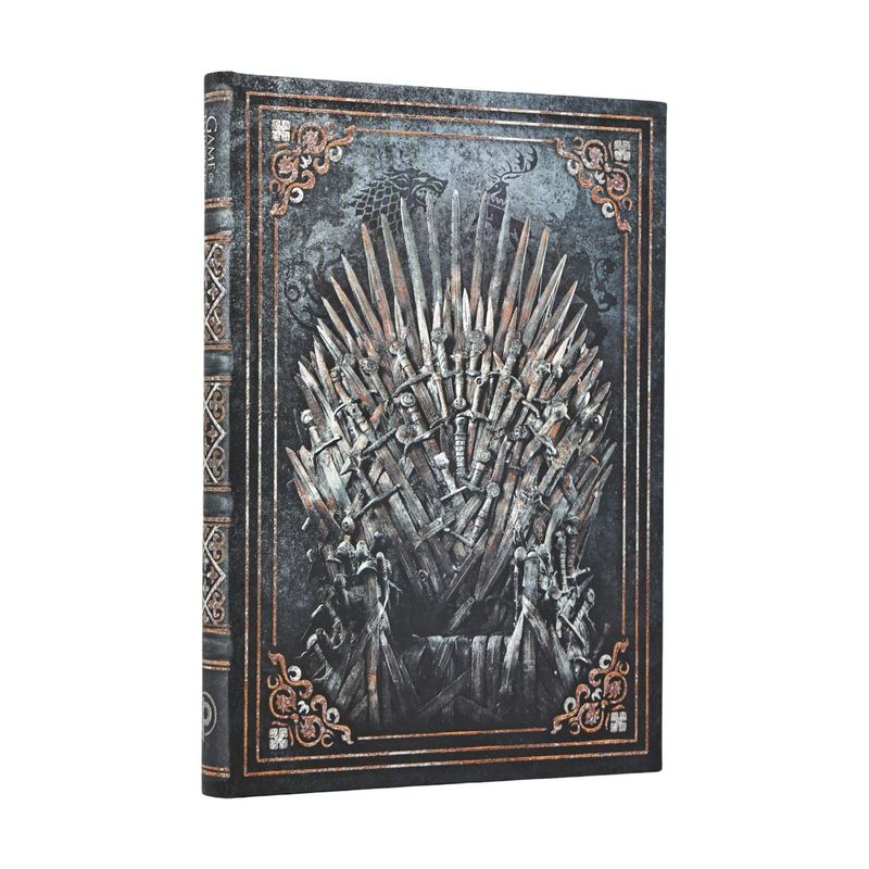 Paperblanks Midi Hardcover Unlined Notebook - For the Throne, Game of Thrones
