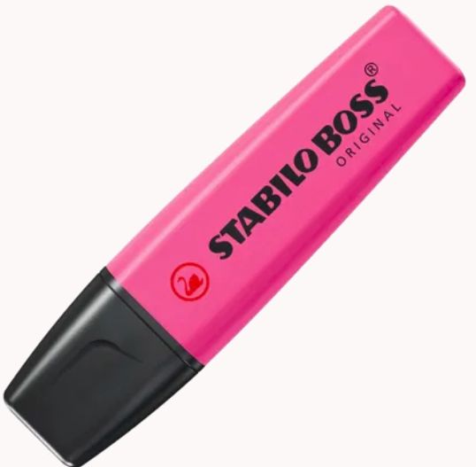 Stabilo BOSS Highlighter - Bright Pink (70/58) Stabilo BOSS Highlighter - Bright Pink (70/58)