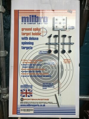 Milbro Ground Spike Target Holder With Deluxe Spinning Targets