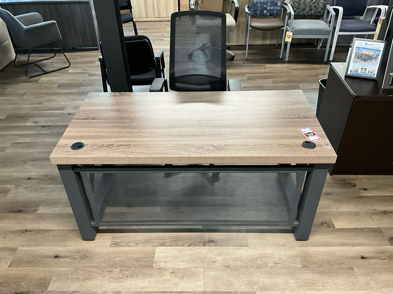 New 30” x 60” Industrial Desk W/ Metal X-Base