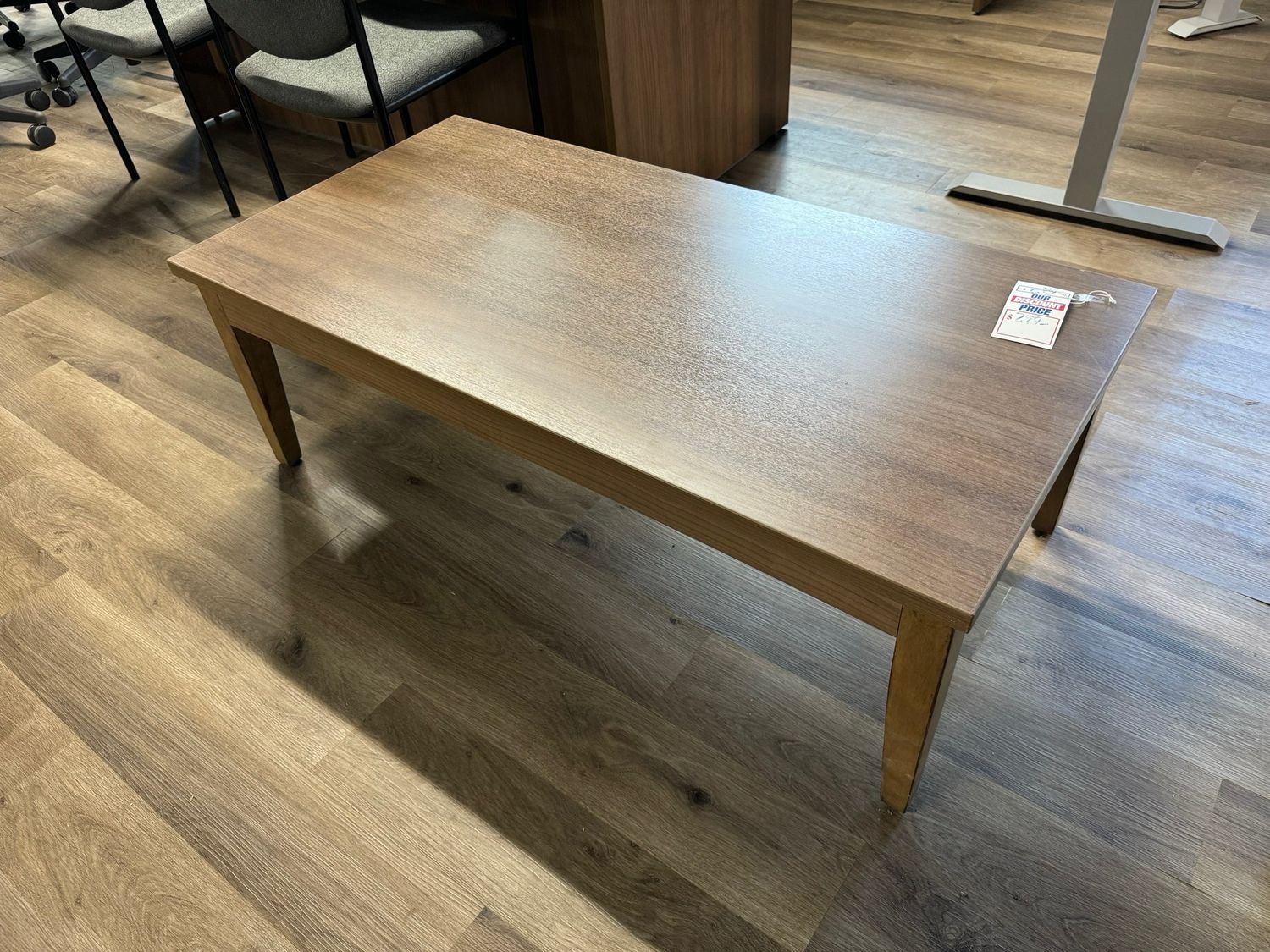 Floor Model Modern Walnut Coffee Table