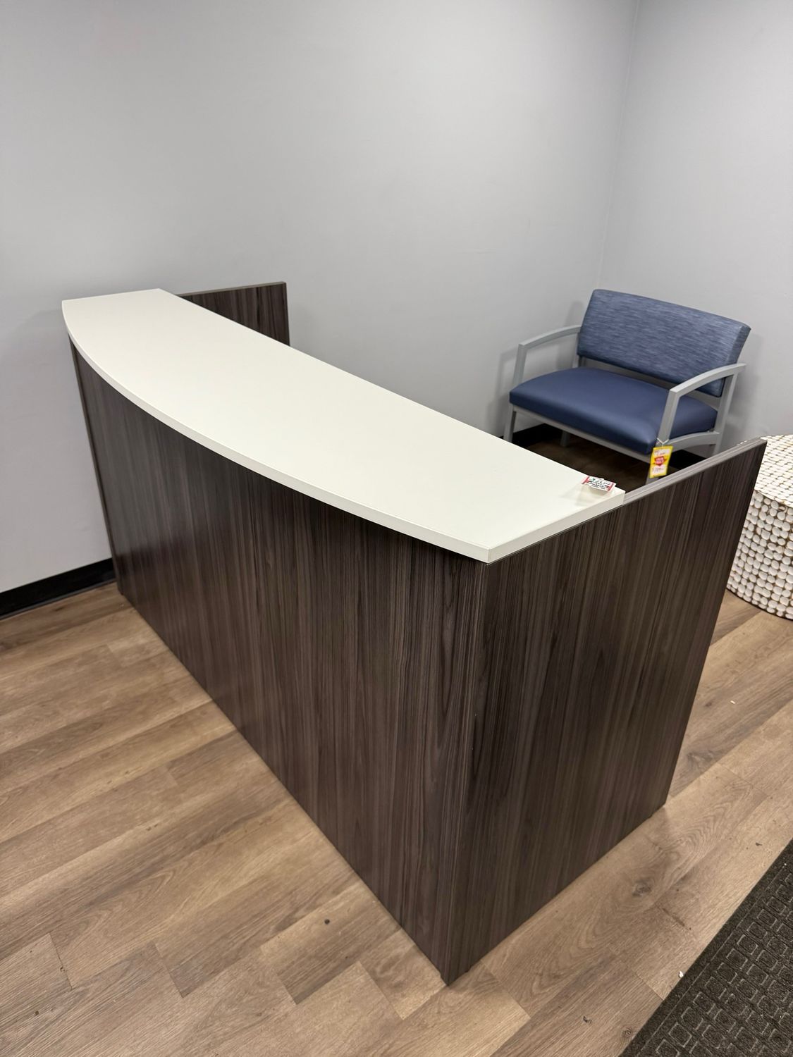 Gray 72” Single Pedestal Reception Desk