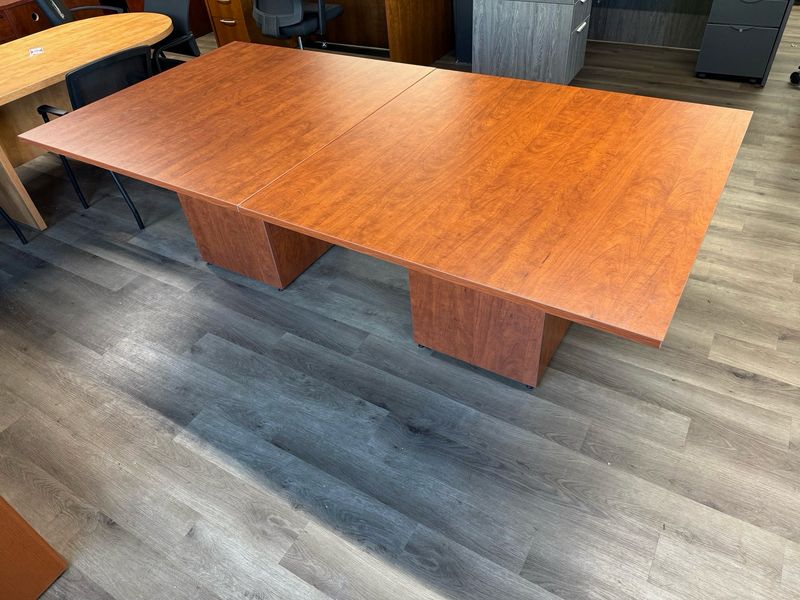 Cherry 4’x4’ Multipurpose Tables W/ Cube Base Cherry 4’x4’ Multipurpose Tables W/ Cube Base