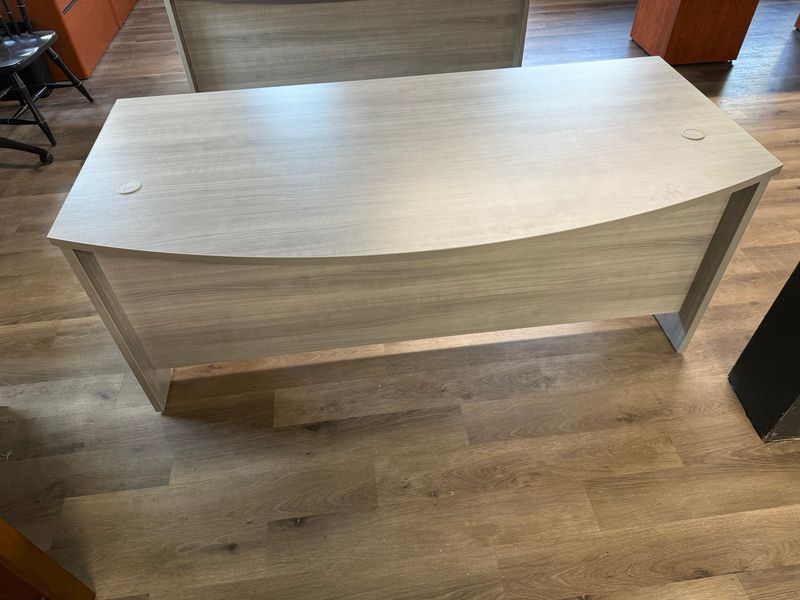 72”x36” Arctic Gray Bow Front Desk Shells 72”x36” Arctic Gray Bow Front Desk Shells