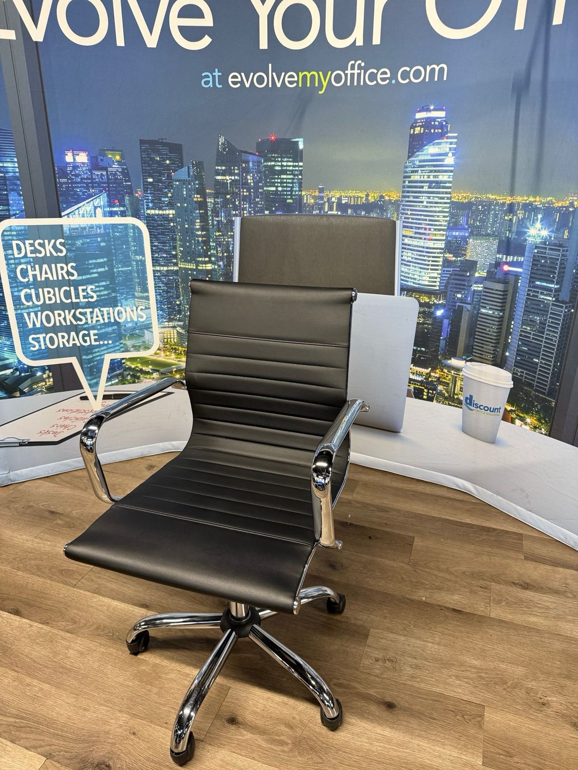 Chrome Frame Mid Back Chair