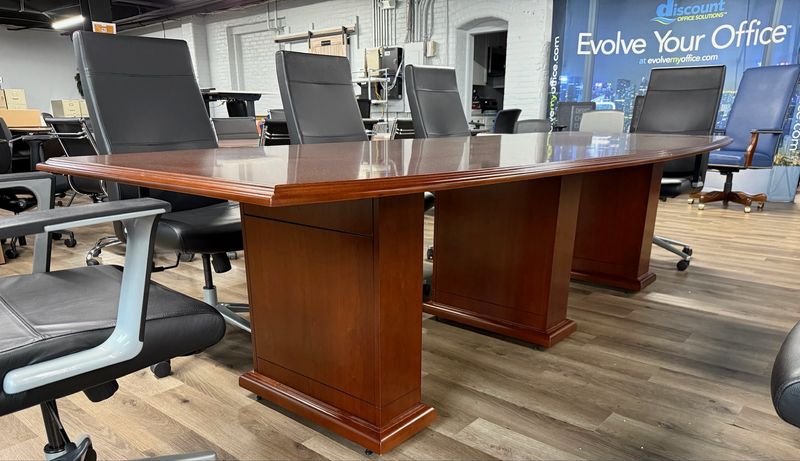 OFS 10’ Boat Shaped Executive Wood Conference Table OFS 10’ Boat Shaped Executive Wood Conference Table