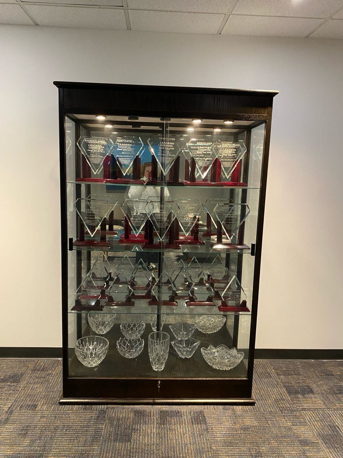 Glass Display Case With Lighting