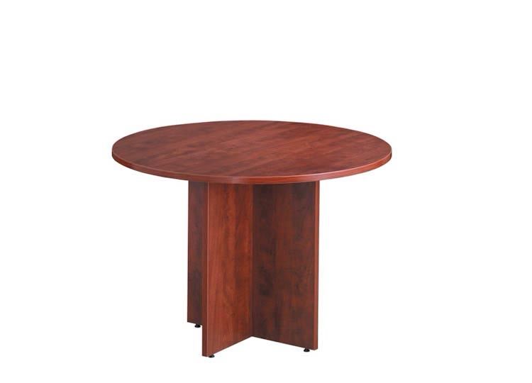 Cherry 36” Round Table With Matching X Base
