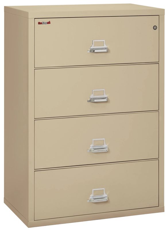 FireKing 1 Hour Rated Fireproof 38” Wide 4 Drawer Lateral Files FireKing 1 Hour Rated Fireproof 38” Wide 4 Drawer Lateral Files