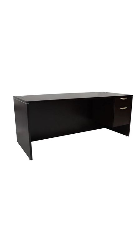 Espresso 30”x66” Single Pedestal Desks
