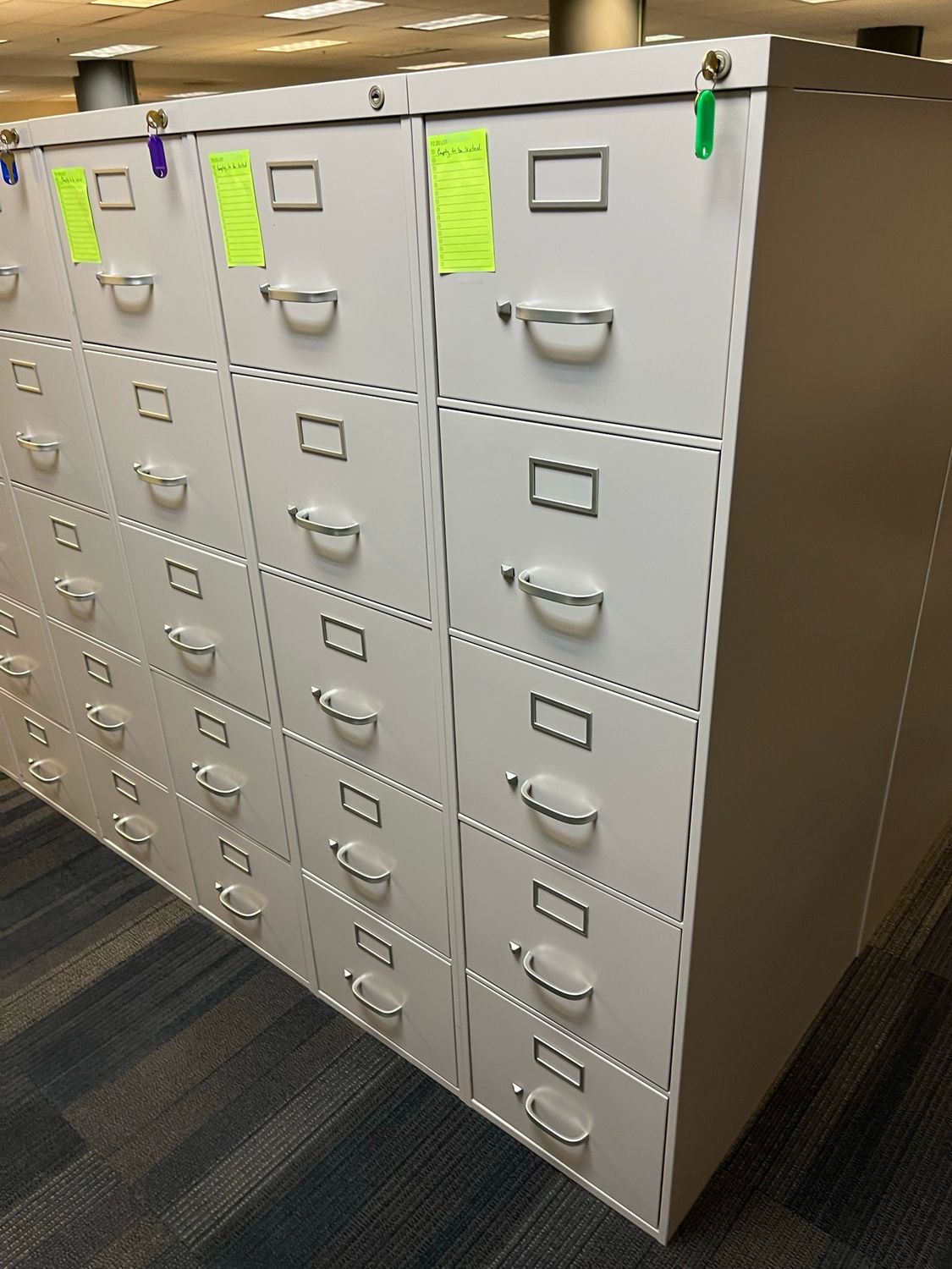 Steelcase 5 Drawer Vertical Filing Cabinets Legal Sized