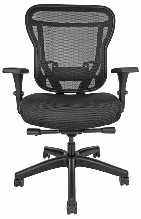 Heavy Duty Black Fabric Mesh Back Task Chair