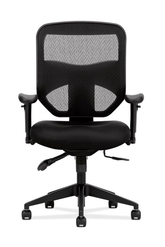 HON Mesh High-Back Task Chair, Black Fabric Seat