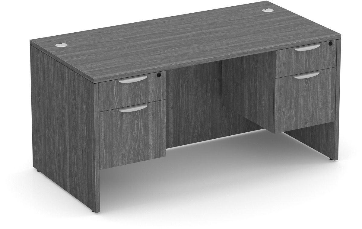 Boardwalk Gray 30”x60” Double Pedestal Desks Boardwalk Gray 30”x60” Double Pedestal Desks