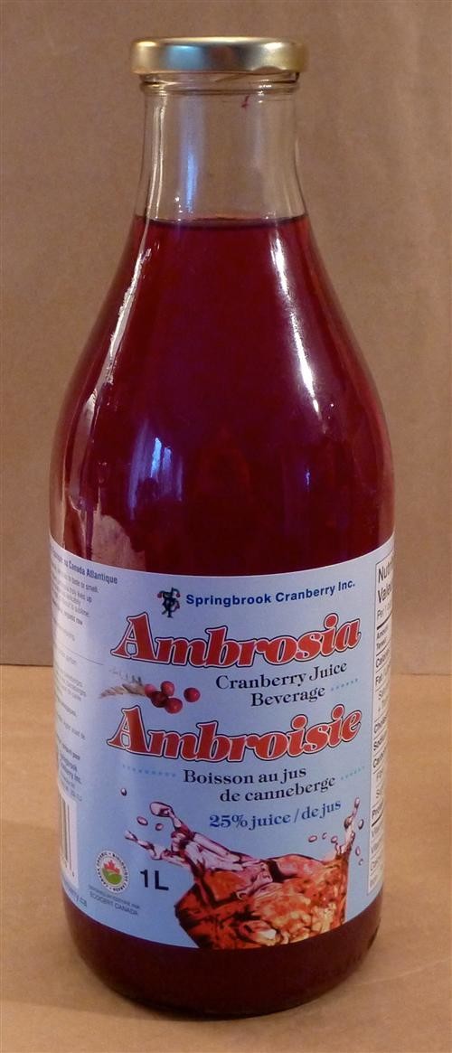 Ambrosia Organic Cranberry Juice Beverage