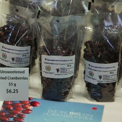 Unsweetened Dried Organic Cranberries