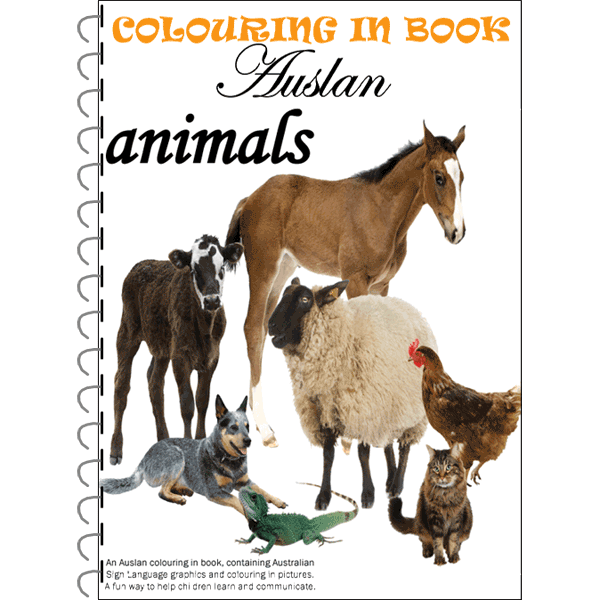 Auslan Colouring in Book - Animals