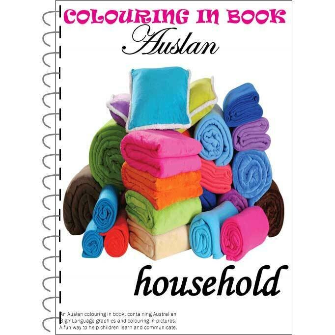 Auslan Colouring in Book - Household