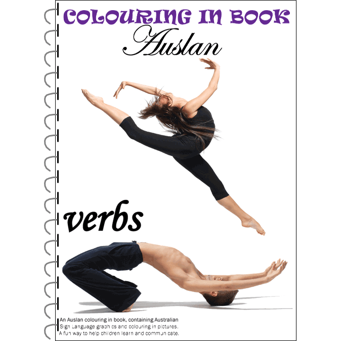 Auslan Colouring in Book - Verb