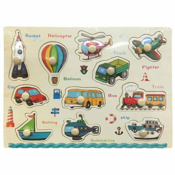 Wooden Puzzle - Transport