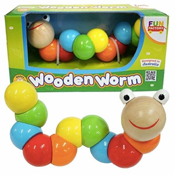 Wooden Twist Worm LARGE