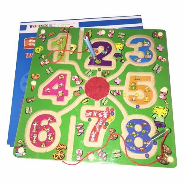 Square Magnetic Hand Eye Co-Ordination Maze - Number