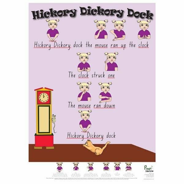 Nursery Rhymes Poster - Hickory Dickory Dock