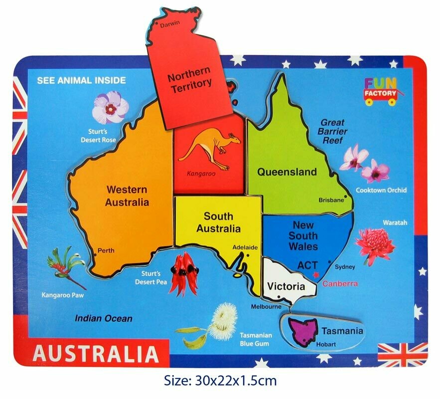 Wooden Puzzle - Australia