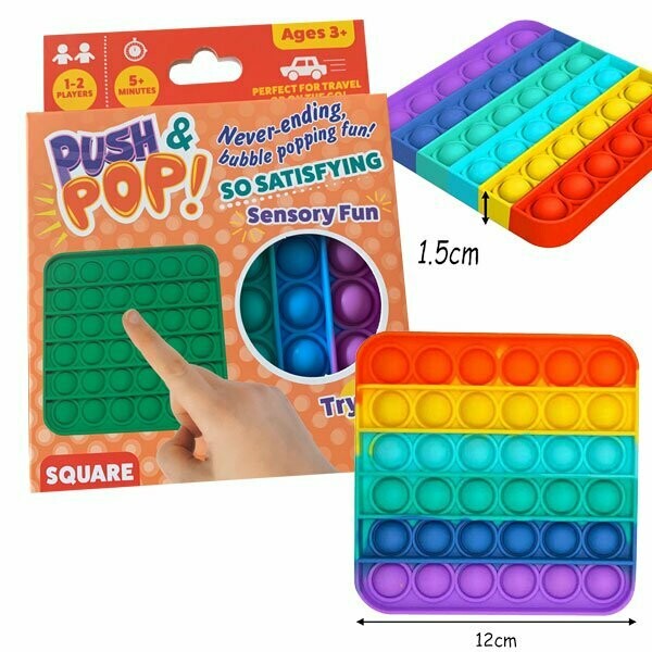 Square Rainbow Bubble Pop