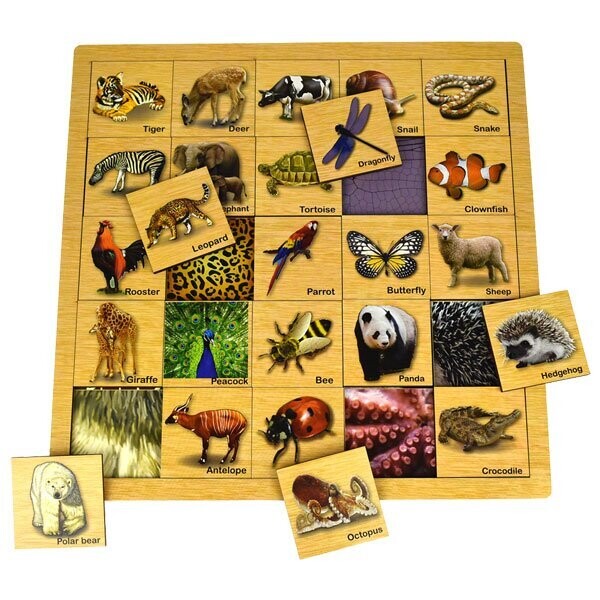 Matching Skin/Fur Wooden Puzzle