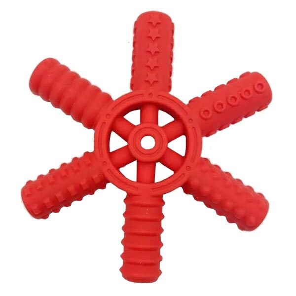 6 Wheel Textured Chew, Colour: Red