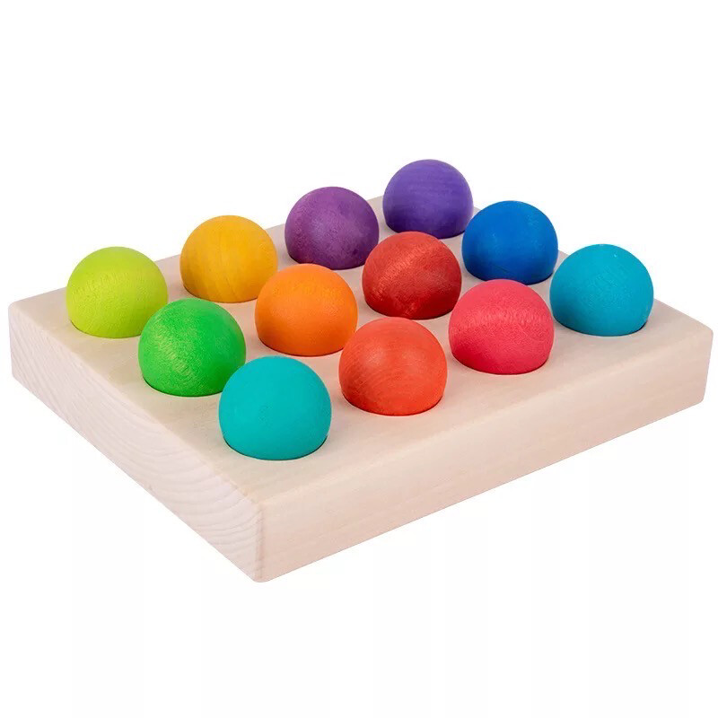 Grimm’s Rainbow Wooden Sorting Balls