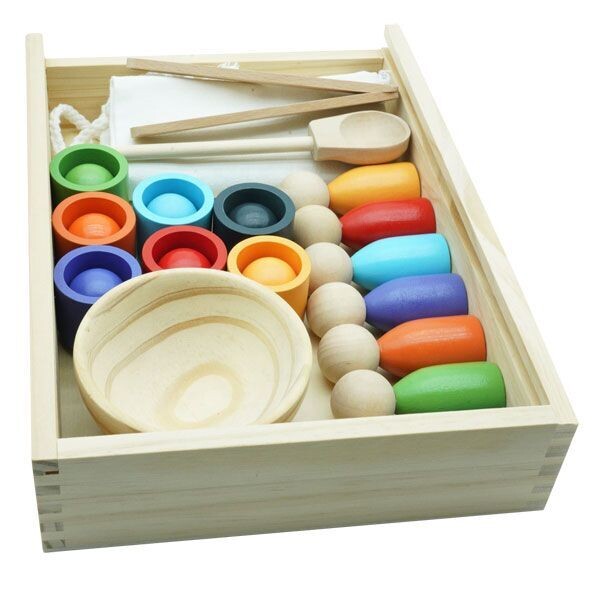 Wooden Cup & People Sorting Game